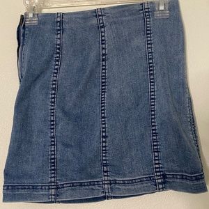 Free People Jean Mini Skirt